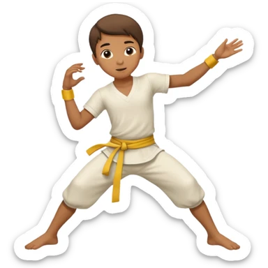 Faça um menino jogando capoeira  sticker