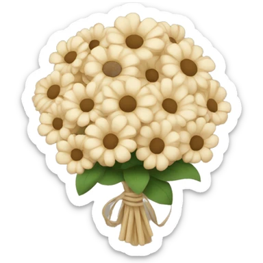 beige flower bouquet sticker