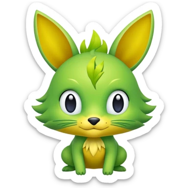  Fey Toony Sprigatito-Bayleaf-fusion-hybrid sticker