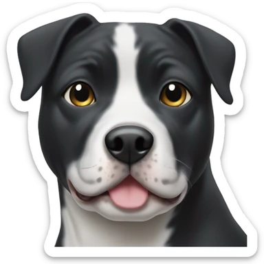 Black and white Staffy dog sticker