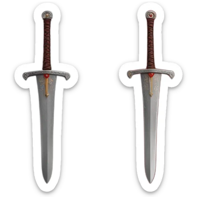 Two arabi sword’s in a cross down with red background  sticker