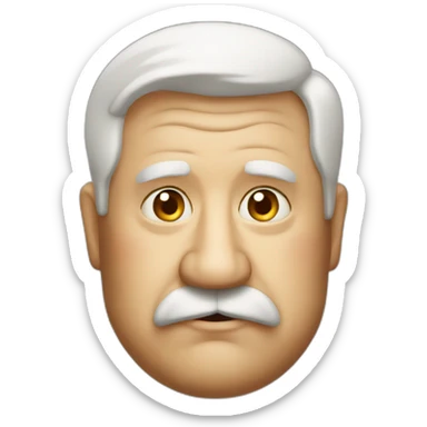 old gentleman big nose obese sticker