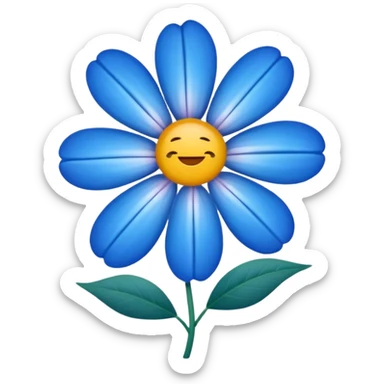 Una flor azul sticker