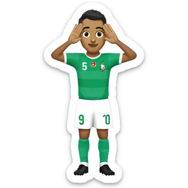 Omar alsomah al ahli player doing a salute sticker