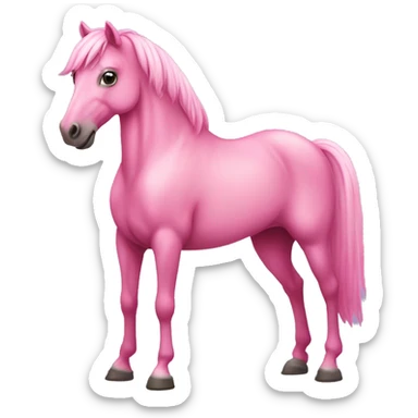 pink horse sticker