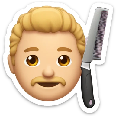 Emoji de barbero cortando el pelo sticker