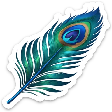 Peacock feather emoji sticker