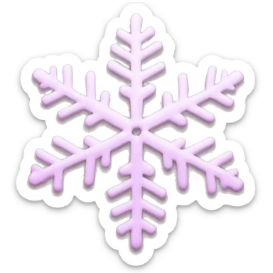 pastel pink snowflake  sticker