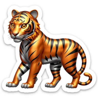 Metal Tiger full body  sticker