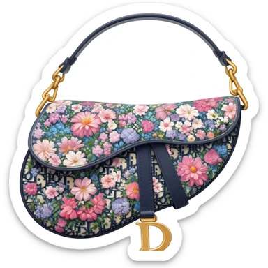 floral dior saddle bag sticker