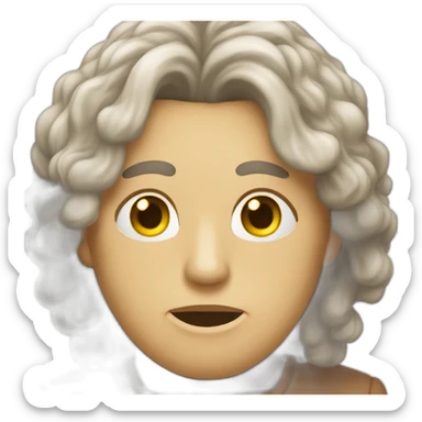 Quelqu’un triste qui enlève un masque sticker