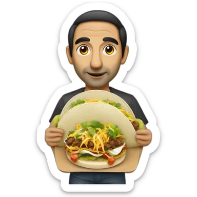 Zemmour qui mange un tacos sticker