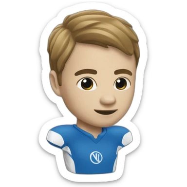 un chauve qui joue au foot sticker