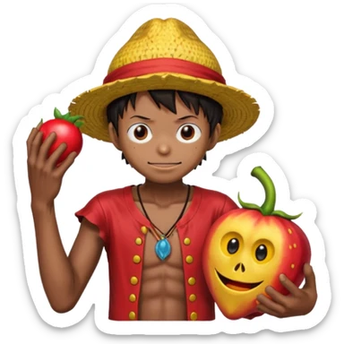 monkey D luffy et fruit du dragon sticker