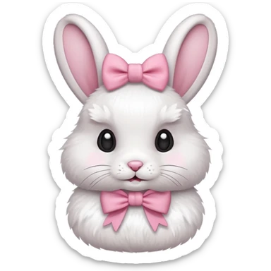 rabbit wear the bowknot sticker
