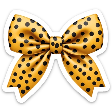 Cheetah print bow sticker