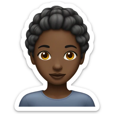 Black girl with weave  sticker