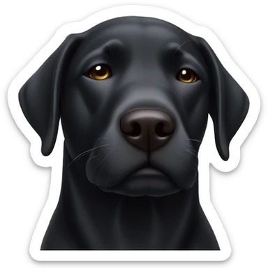 Cute black labrador sleeping sticker