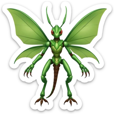Flygon-Scyther-Fakémon-hybrid-creature (full body)  sticker