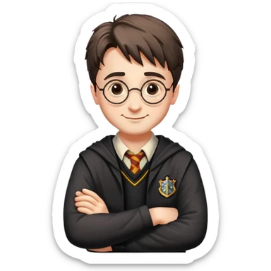 smile harry potter cross one's arms sticker