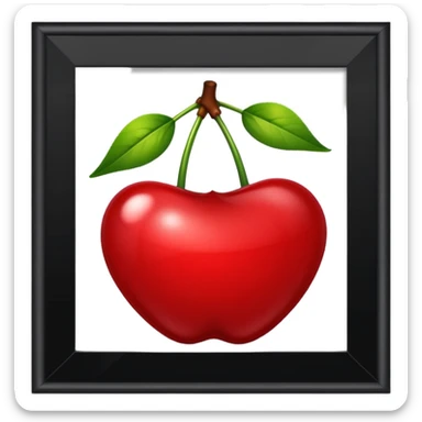 An ad going in between a cherry sticker