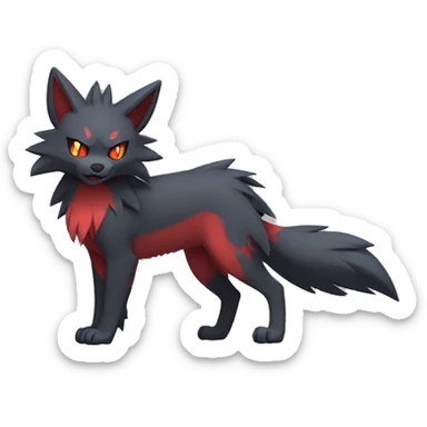 Litten-Zoroark-Mightyena-Zorua full body sticker
