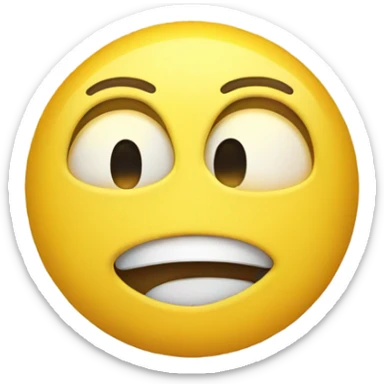 Yellow emoji smile with 1 eye sticker