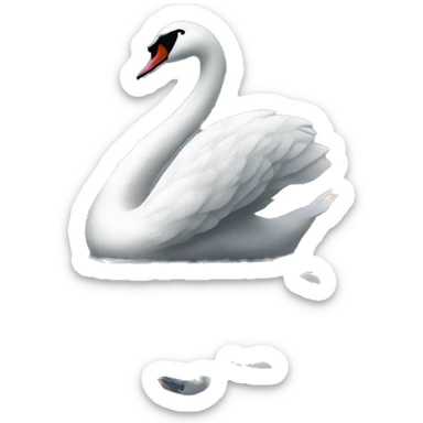 swan on the lake sticker