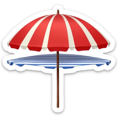 red beach umbrella sticker
