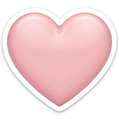pale pink heart sticker