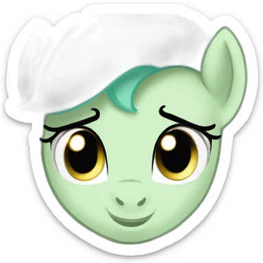 mlp pony Lyra Heartstrings looking at you skeptical and disapprovingly sticker