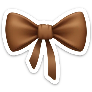 Brown bow sticker