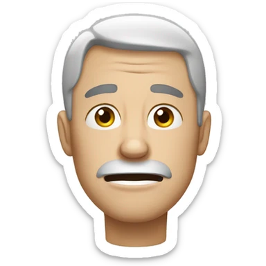 an adult white male crying sticker