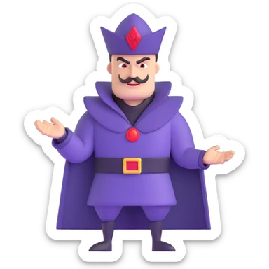 evil villain with dark powers sticker
