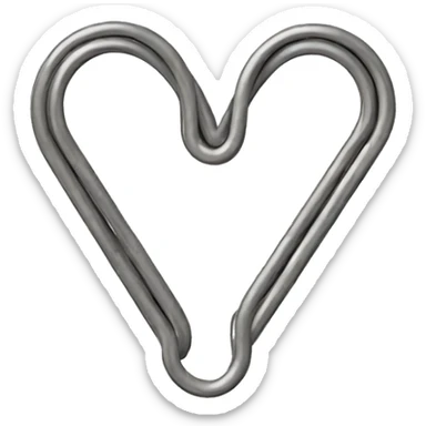 paper clip heart  sticker