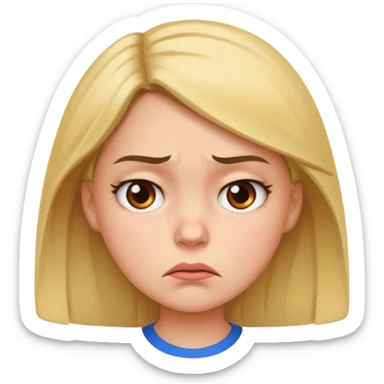 annoyed girl  sticker