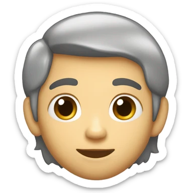 niño rubio con el pelo medio largo muy sonienre sticker