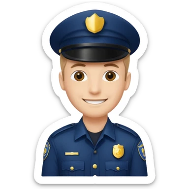 policeman smile sticker