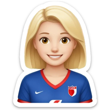 girl watching football game sticker