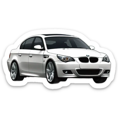 Grauer 5er bmw e60 sticker