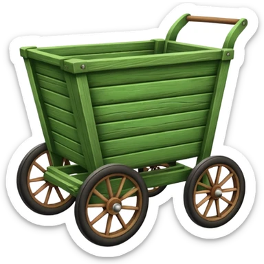 Green cart. sticker