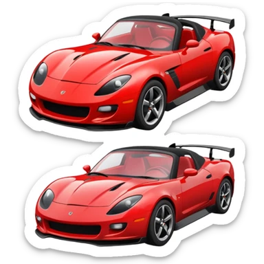 group of four sports cars sticker