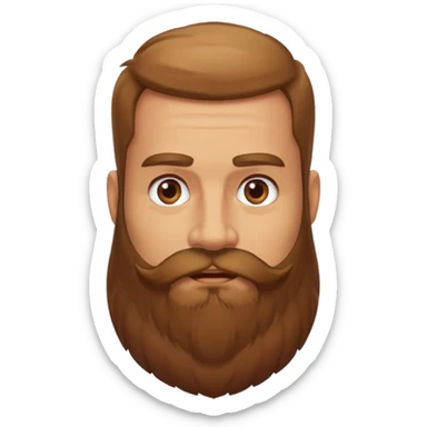 Guy with a really huge beard sticker