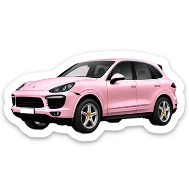 Light pink Porsche cayenne  sticker