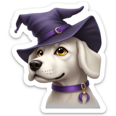 witchy pollux dog sticker