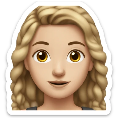 White girl with brown hair gym sticker