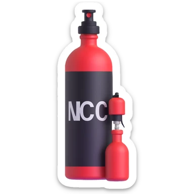 nitrous oxide bottle, racing accessory, Fast and Furious style sticker
