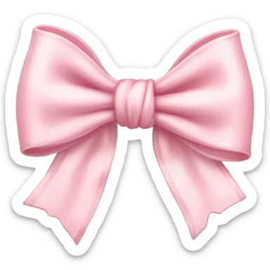 vintage rococo light pink bow sticker