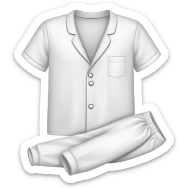 White pajamas no person wearing them sticker