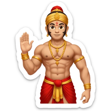 Hanuman ji god giving blessings with his one hand  sticker